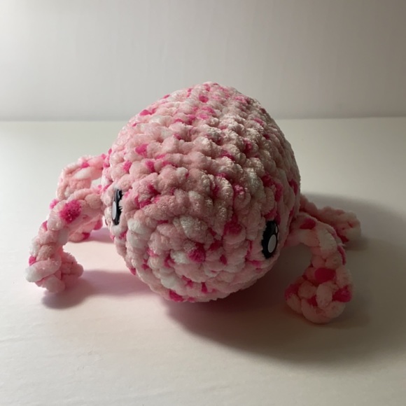 Crochet frog pink multicolor - Picture 8 of 9